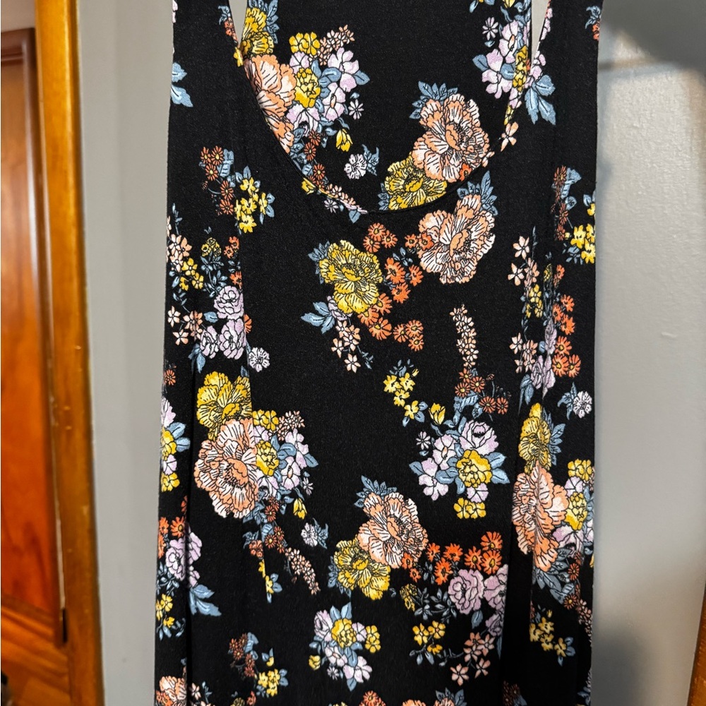 Pink Republic Black Floral Tank Top